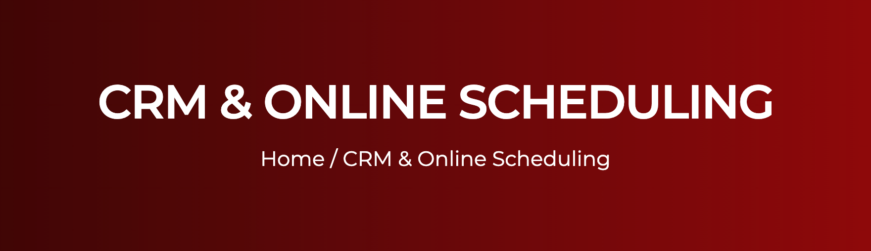 CRM Online Scheduling