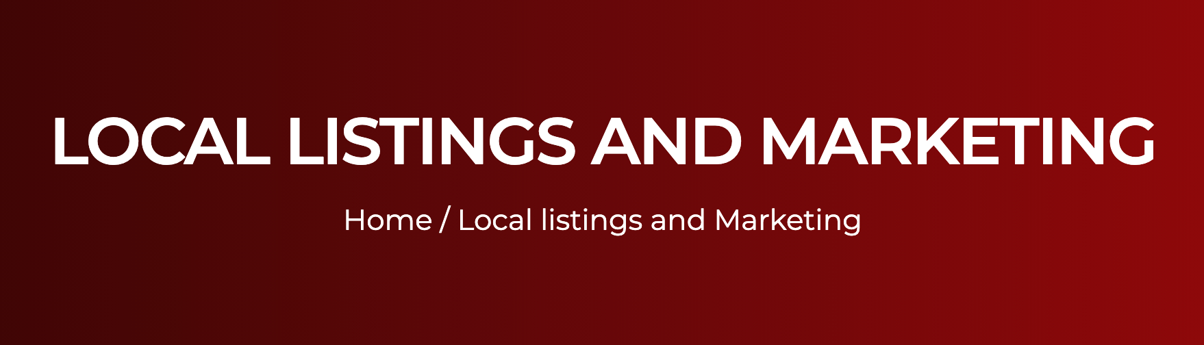Local Listings and Marketing banner